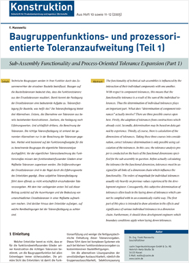 Baugruppenfunktions- und prozessorientierte Toleranzaufweitung